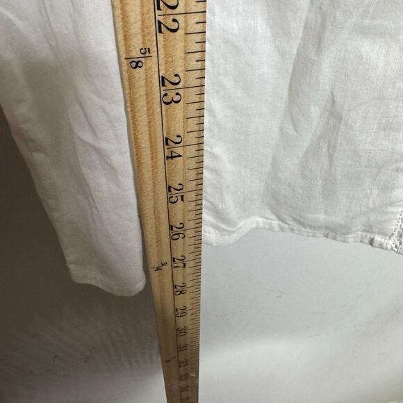 Natural Life White Embroidered Peasant Blouse L Boho Cotton‎ Tunic Top Festival - Picture 7 of 9